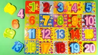 Цифры от 1234567891011121314151617181920 - Животные, Фрукты и Предметы для Детей | Kids Rainbow ABV