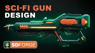 Sci-Fi Gun Design with Stable Diffusion Forge UI & Photoshop