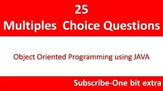 Mcq | Best 25 mcq on java | java mcq | most important mcq  | Top 25 mcq on oops using java | 2021