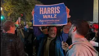 Interviewing Kamala Harris supporters outside her Ellipse Speech