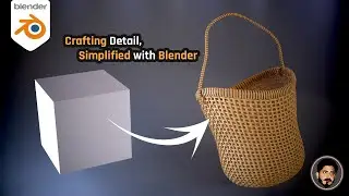 Handcrafted Lattice Basket Design in Blender with Tissue Addon
