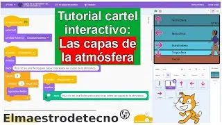 Cartel interactivo con Scratch- Scratch y Ciencias- Makey Makey- Texto a voz- Capas de la atmósfera