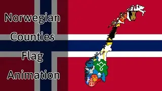Norwegian Counties Flag Animation