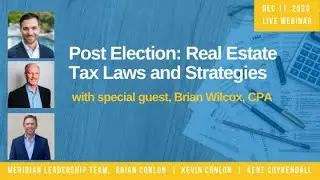 Post Election: Real Estate Tax Laws & Strategies - December 2020 Live Investor Webinar