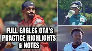 Full Philadelphia Eagles OTA Practice Highlights: First Look At Players:Aj Brown Jalen Carter & More
