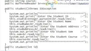 How to Create Default Constructor , Parameterized Constructor in Java