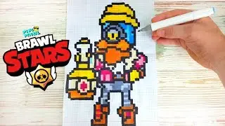 Making Brawl Stars MAPLE BARLEY - DRAW Tutorial (Pixel Art) 🍁
