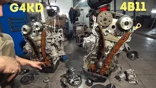 Как сделать из двигателя Mitsubishi 4B11 мотор  Киа G4KD