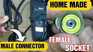 How to make female socket at home I 7.4mm x 5.0mm connector female socket I DIY female socket