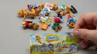 СМУРФИКИ В ГОРОДЕ - SMURFS IN THE CITY - Киндер Сюрприз - 2018 - сравнение с "Золотым" перевыпуском.