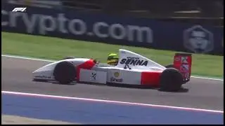 Sebastian Vettel driving Ayrton Senna's McLaren MP4 8