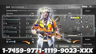 NEW UPDATE 3.6🔥BEST SENSITIVITY CODE + CONTROL SETTINGS BGMI/PUBG MOBILE