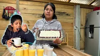 Preparando el mejor postre y otras sorpresitas para el festejado de la familia