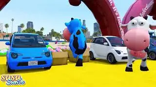 Learn Colors 3D with Super Heroes for Kids #11 - Super Heroes Drive and Song For Kids - Bin Channel