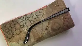 Textile eyeglass cases in different techniques: pizza, patchwork, with lace, quilting and bead em...
