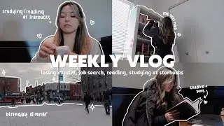 [weekly vlog]⌚️☕️ losing my apple watch, job hunting, reading, studying at starbucks
