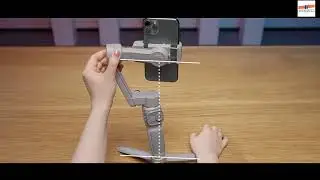 Gimbal Stabilizer for Smartphone Foldable Gimbal with Tripod Stand LED