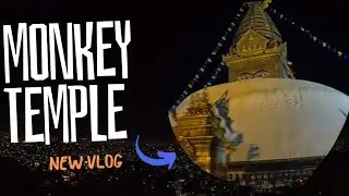 Showambunath At Night Monkey Temple Kathmandu