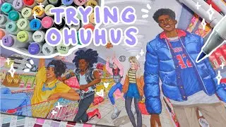Trying OHUHU markers | Ohuhu vs Copic + Across the Spiderverse speedpaint ☆