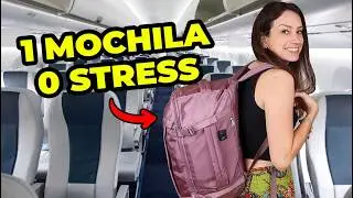 THE VIRAL BACKPACK! SECRETS TO TRAVELING ONLY WITH A BACKPACK ON THE PLANE - how to organize and ...
