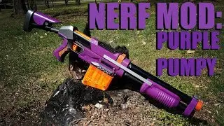 NERF MOD: The Purple Pumpy Modified Nerf Magnus