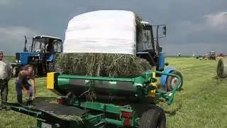 Обмотчик рулонов ОРС-2 в поле