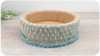 Do-it-yourself beautiful BASKET made of threads and jute