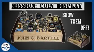 Personalized Challenge Coin Display From Walnut and Maple!