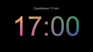 17 min Simple Quiet Countdown Timer. No Sounds. No Music.