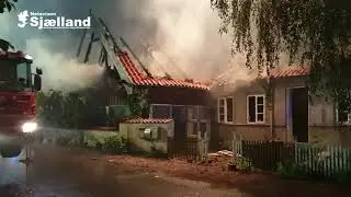 Brand i trelænget gård i Vig