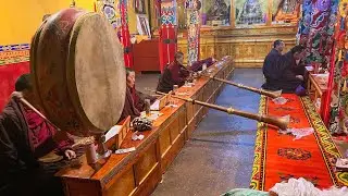 Morning prayers, Rongbuk, Tibet