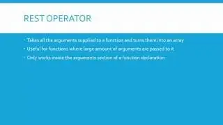 ES6 Rest Operator
