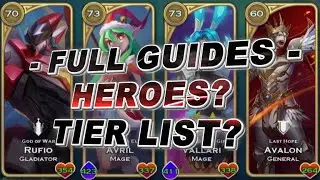 Heroes? Tier List? - Full Guides #6 - Art of Conquest