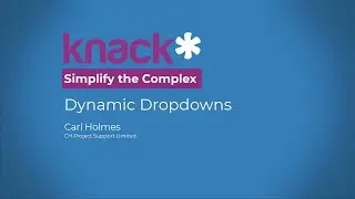Dynamic Dropdowns - Knack Database