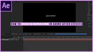 How to Scale & Reposition things within Adobe After Effects