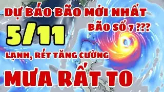 Dự báo thời tiết đêm nay và ngày mai 5/11 | dự báo bão mới nhất | dự báo thời tiết 3 ngày tới