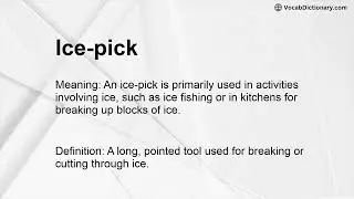 Ice-pick Meaning