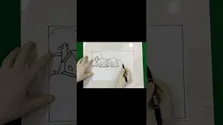beautiful scenery drawing #shorts #short #art #shaon_art_zone