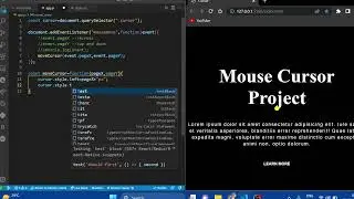 Cursor || HTML,CSS & JAVASCRIPT Project ||Frontend Project || Web Development