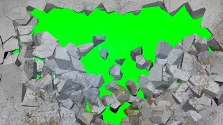 Realistic Wall Collapse Green Screen Footage | No Copyright - With Sound Effect Included ! 🔥
