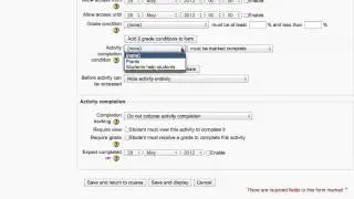 Moodle - Activity locking
