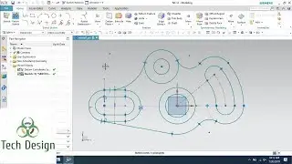 Unigraphics NX- Sketch Example 5 with constraints and Dimensioning for beginners