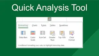 Quick Analysis Tool in 