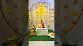 Ganpati decoration idea😍😍 #shorts #diy