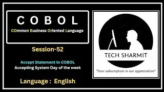 Accepting System Day of the Week in cobol | ACCEPT  Statement in COBOL  | Cobol |
