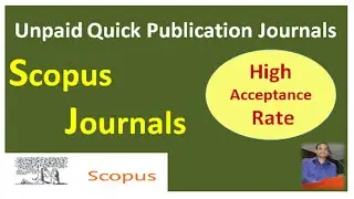 Multidisciplinary Scopus Unpaid Fast Publication Journals | Acceptance Rate  High 
