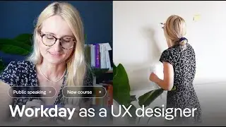 Working day as a freelance UX designer 👩🏼‍💻 preparing a presentation, talk and publish new class