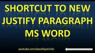 shortcut to justify in ms word