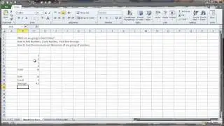 Simple Functions in Excel to Sum, Cout, Average, Min, Max