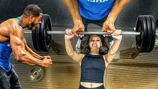 CAN MY 45KG GIRLFRIEND SURVIVE MY CHEST WORKOUT?!